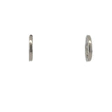 Lady's White Platinum Huugies Earrings With 8 = 0.74TWT Emerald G VS2/