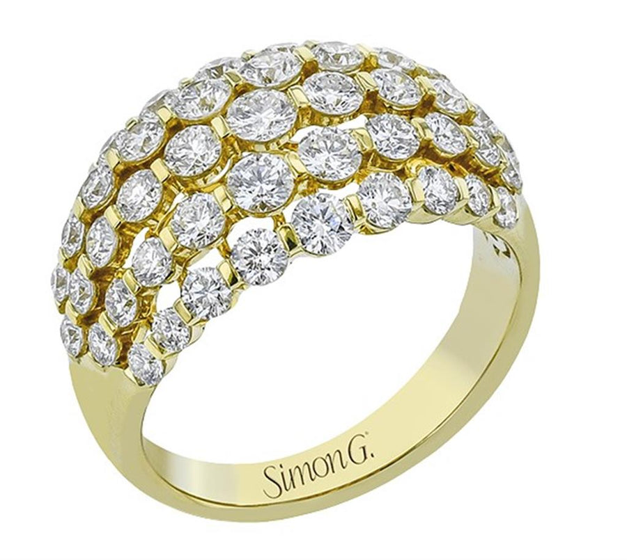 Simon G. Graduated Diamond 5 Row Dome Fashion Ring
