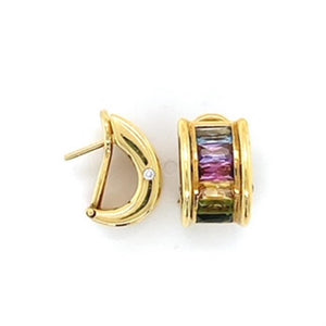 Estate Multi-Colored Sapphire Earrings