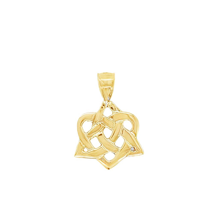 Yellow 14 Karat 24.3X17.4mm Triquerta Trinity Knot Pendant With A 4.3m
