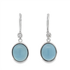 Estate Cabochon Aquamarine Drop Earrings