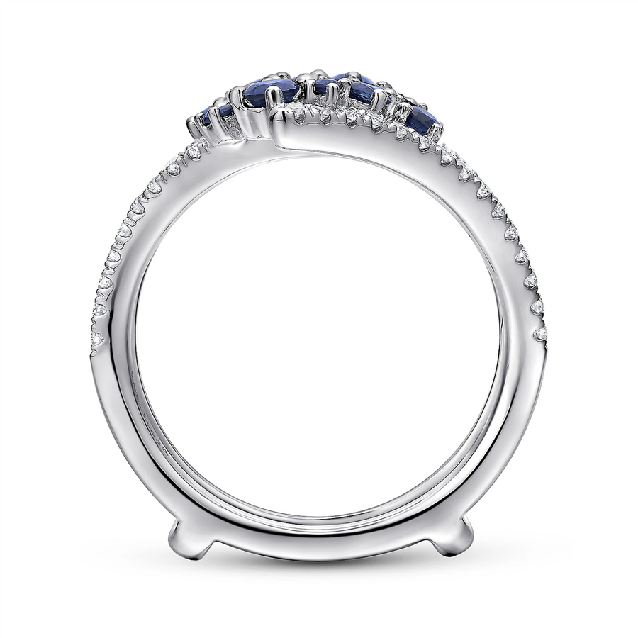 Gabriel & Co. 14K White Gold Sapphire and Diamond Ring Enhancer - 0.33 ct
