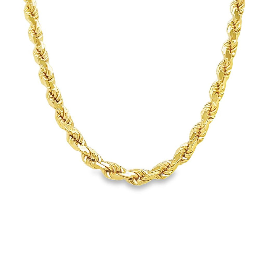Yellow 14 Karat 3.4mm Rope Chain