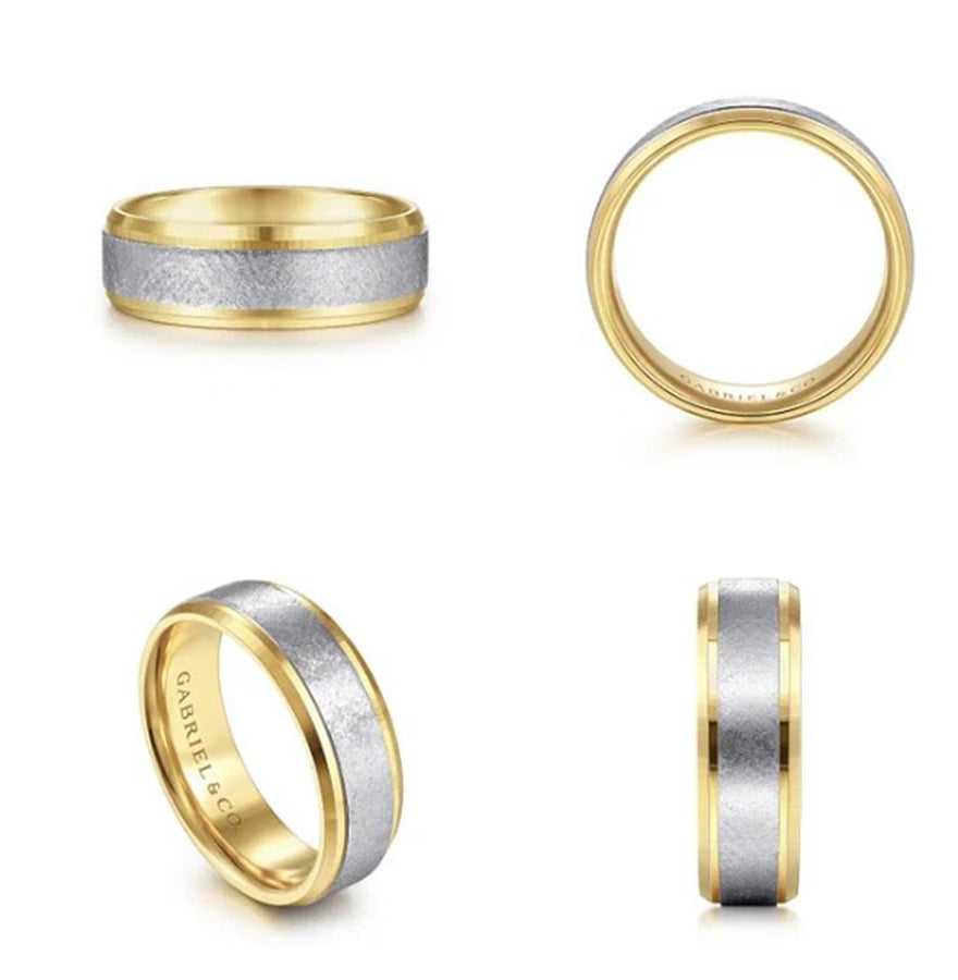 Gold Wedding Bands  -  Men'