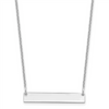 Lady's White 14 Karat Small Bar Necklace