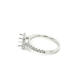 Lady's White 18 Karat Halo Ring