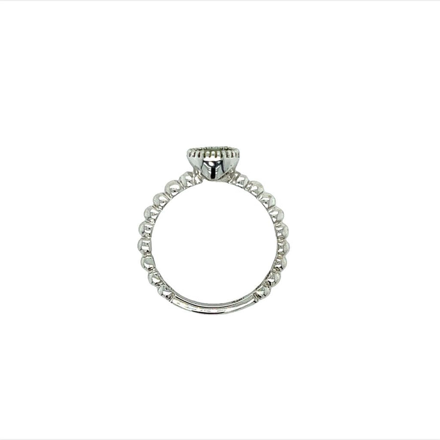 Peridot 14 Karat White Fashion Ring