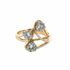 Estate 3 Stone Freeform Diamond Ring