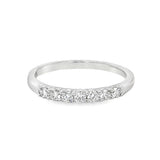 Lady's White 14 Karat Straight 1/4 Way Wedding/Anniversary Ring Size 6