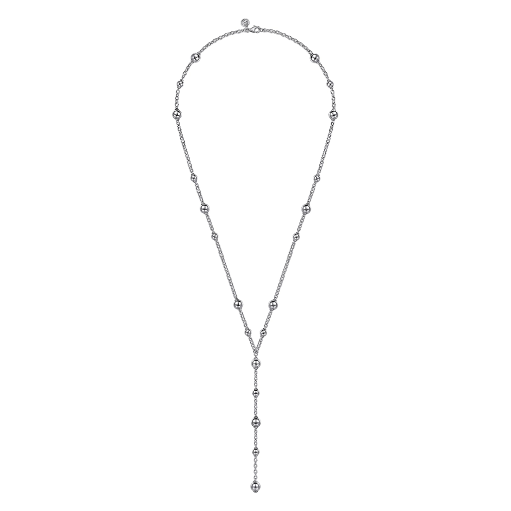 Gabriel & Co. Silver Sterling Silver Round Beads Necklace