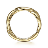Gabriel & Co. Fashion 14K Yellow Gold Link Chain Wide Band Ring