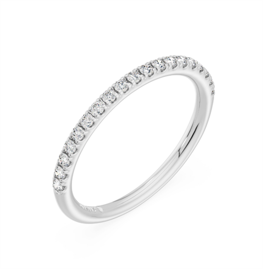 Lady's White 14 Karat 4 Prong Diamond Band Wedding/Anniversary Ring Si