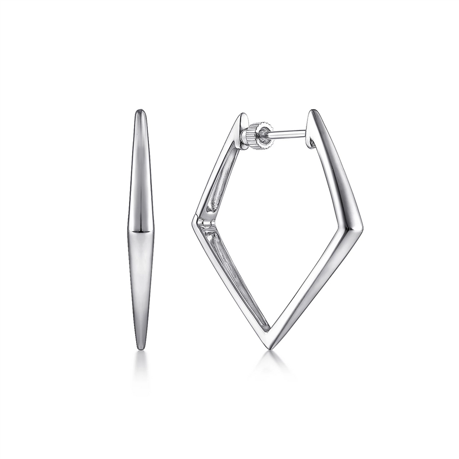 Gabriel & Co. Fashion 925 Sterling Silver Geometric Classic Hoop Earrings