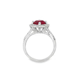 White 18 Karat Halo Split Shank Estate Jewelry Size 5.25 one = 1.68CT