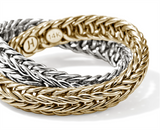 Two-Tone Sterling Silver/14 Karat 4.5mm Kami Chain Crossover Ring John