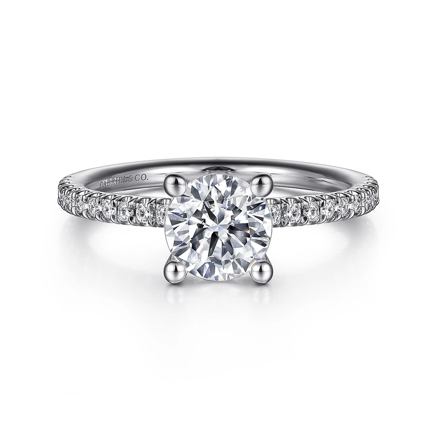 Gabriel & Co. Evelyn - Straight Diamond Engagement Ring Mounting