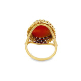 Yellow 14 Karat 20.7X15.8mm Multi-Prong With Rope Design Cameo Estate