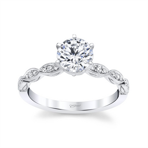 Coast Diamond Milgrain Vintage Engagement Ring