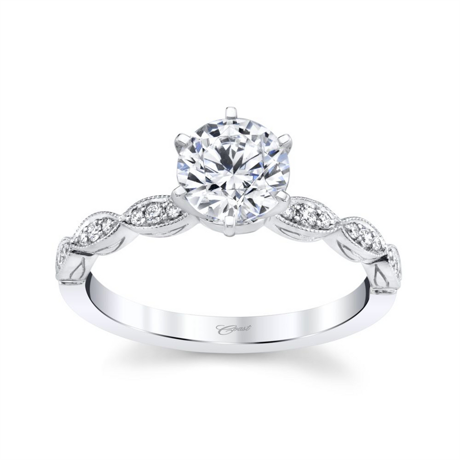 Coast Diamond Milgrain Scalloped Ring Mounting