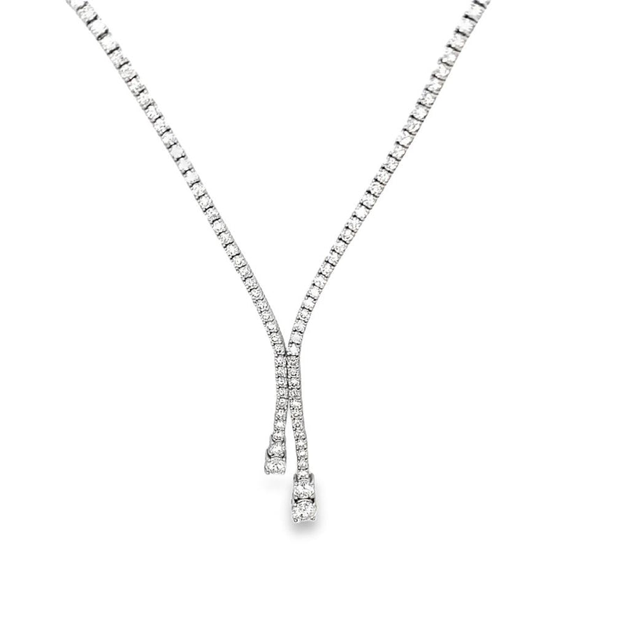 Tassel Diamond Tennis Necklace