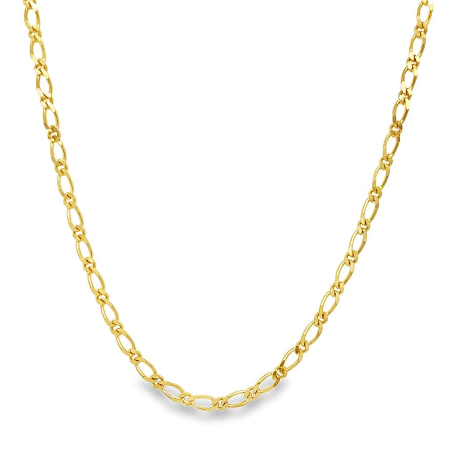 Yellow 14 Karat Diamond Cut 3.20mm Oval Link Necklace Ww Lobster Clasp