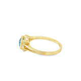 Blue Topaz 14 Karat Yellow Fashion Ring