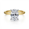 Gabriel & Co. Two Tone Oval Hidden Halo Diamond Ring Mounting