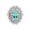 Estate Paraiba Antique Halo Diamond Ring