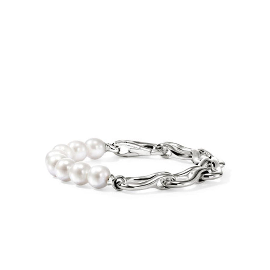 Sterling Silver Surf 12.5X23mm Link Bracelet John Hardy 8 = 8.50-9.50m