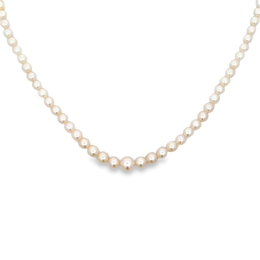 Graduated Mikimoto Pearl Necklace