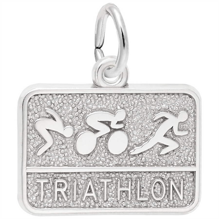 Rembrandt Charms Triathlon Charm Sterling Silver