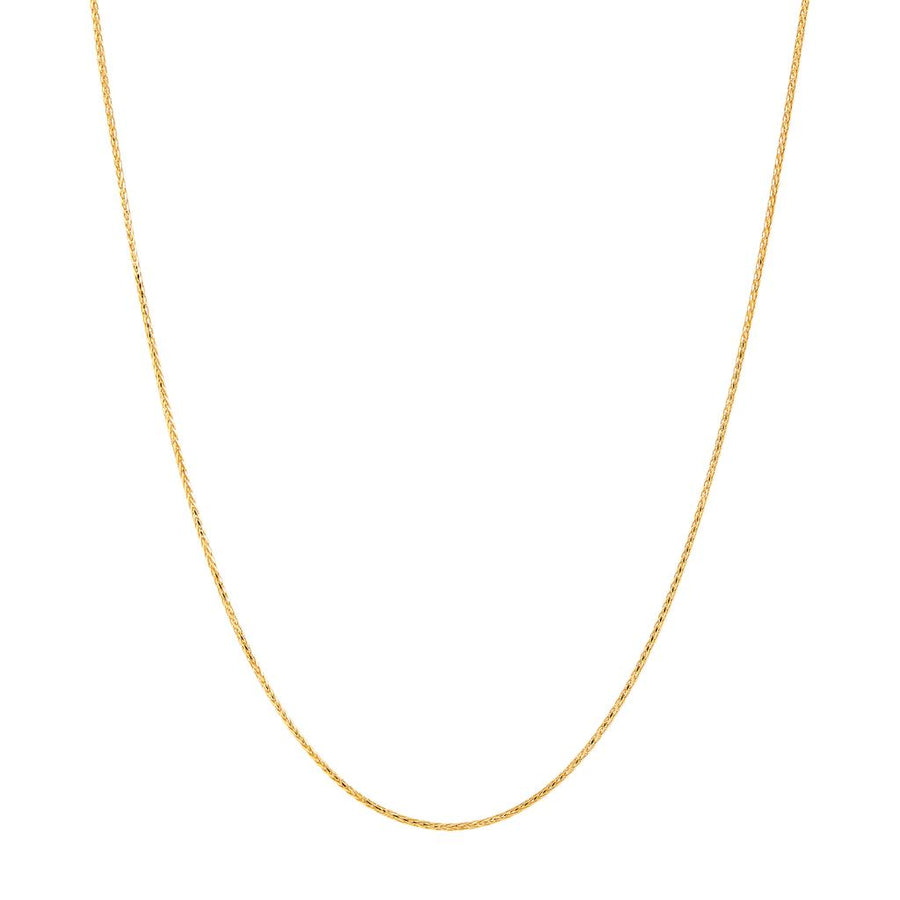 Yellow Gold Spiga Wheat Chain Necklace