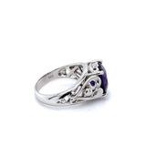 Amethyst 14 Karat White Fashion Ring