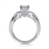 Gabriel & Co. Gina - 14K White Gold Twisted Oval Diamond Engagement Ring Mounting