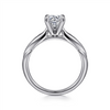 Gabriel & Co. Quinn - 14K White Gold Round Diamond Channel Set Engagement Ring Mounting