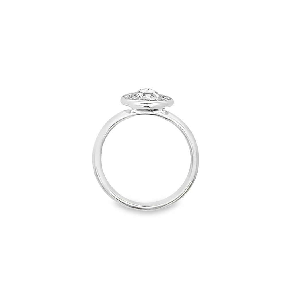 Estate Rose Cut Diamond Halo Engagement Ring