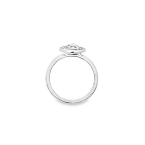 Estate Rose Cut Diamond Halo Engagement Ring