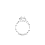 Lady's White 18K Round Halo Ring With 32=0.27Tw Round Diamonds
Design