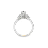 Estate Neil Lane Twisted Shank and Diamond Halo Engagement Ring