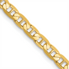 14 Karat Yellow Gold 3.75Mm Concave Anchor Chain