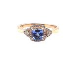 Tanzanite 14 Karat Rose Fashion Ring