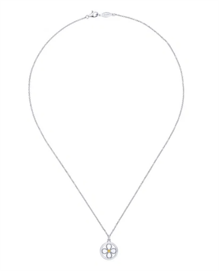 Lady's Sterling Silver Round Locket Pendant Silver Necklaces Length 18