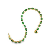 Yellow 14 Karat Alternating Bracelet Length 7.5 24 = 12.25tw Oval Tsav