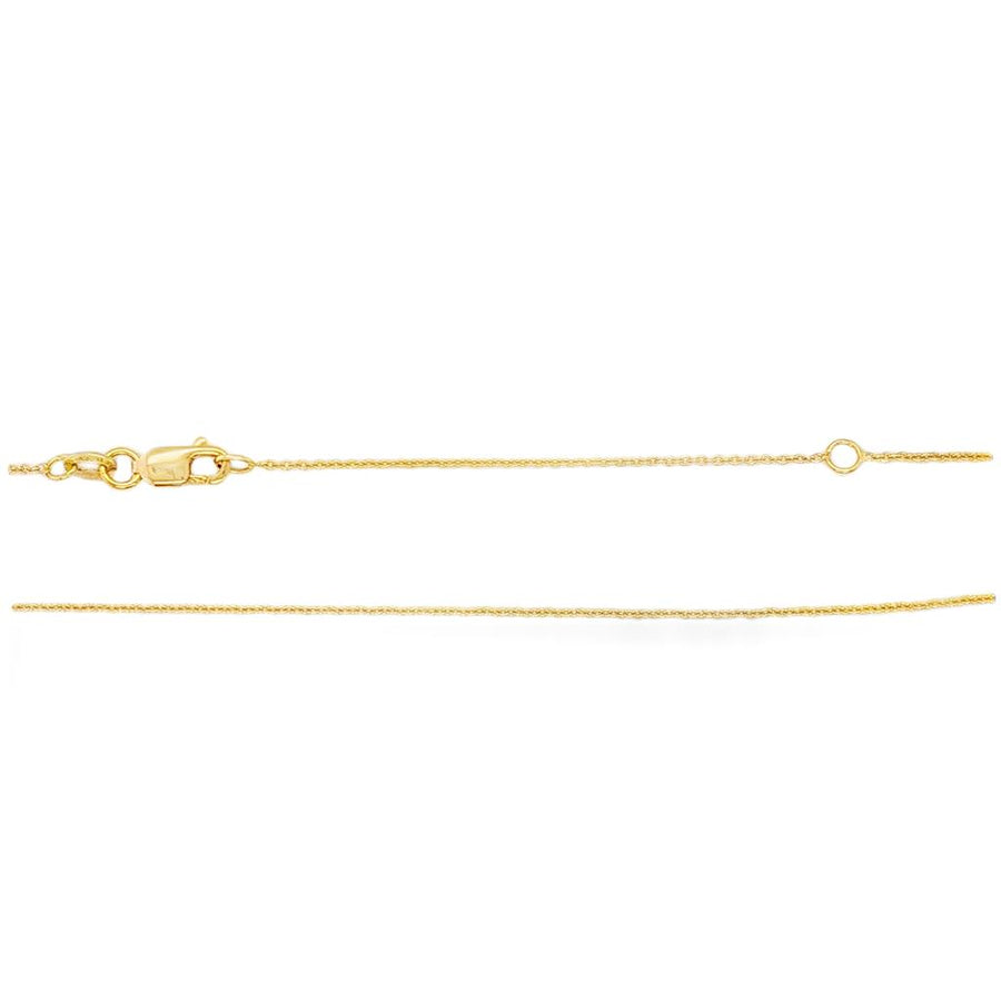 Yellow 18 Karat Diamond Cut 0.93mm Adjustable Cable Chain Estate Jewel