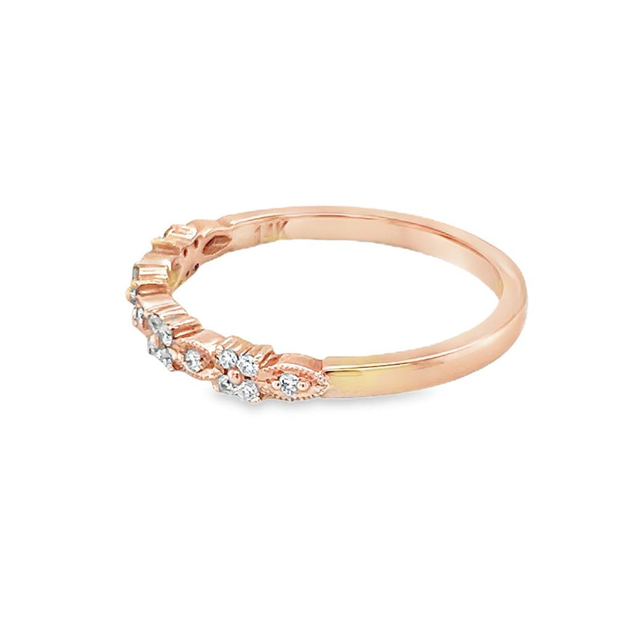 Coast Diamond Milgrain Vintage Alternating Scallop Wedding Band