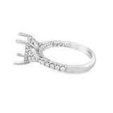 Platinum Hidden Halo Accented Platinum Mountings Size 7 66 = 0.68tw Ro