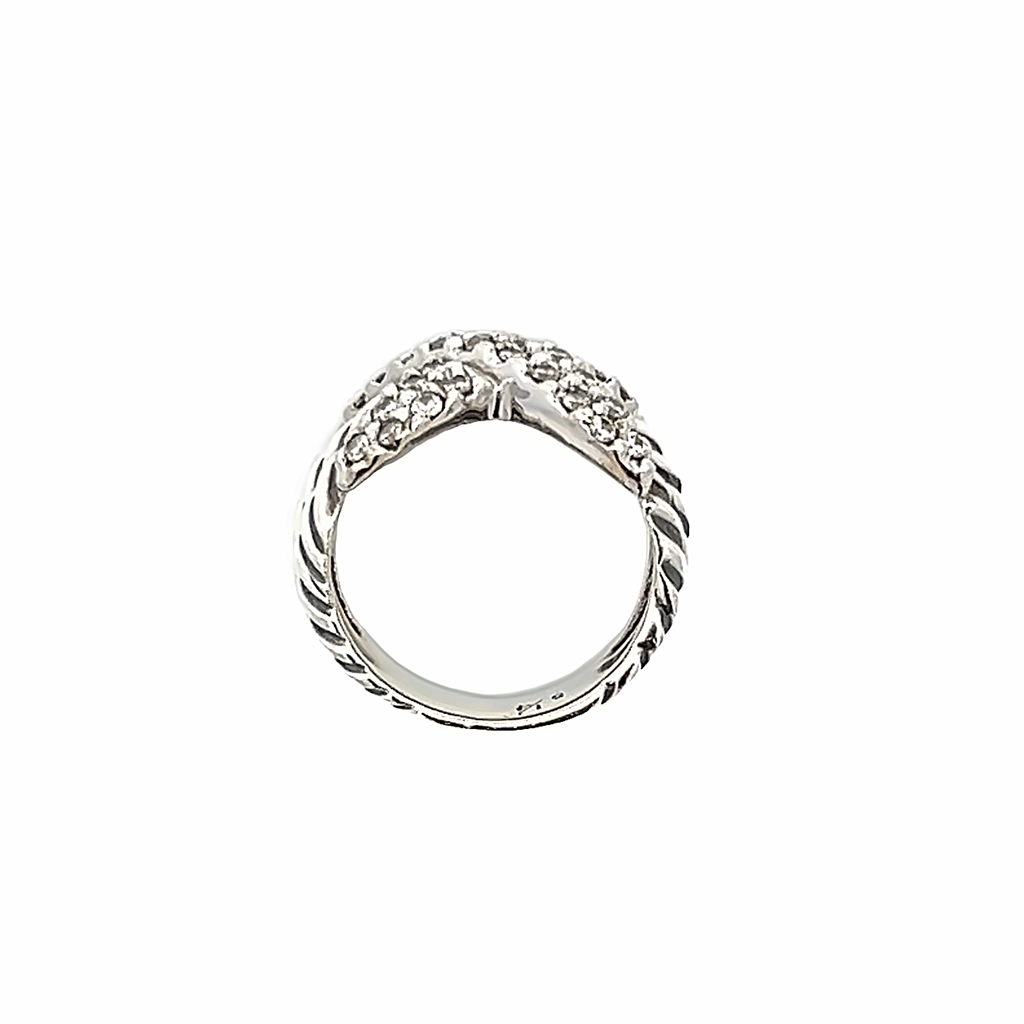 Estate David Yurman "X" Diamond Ring