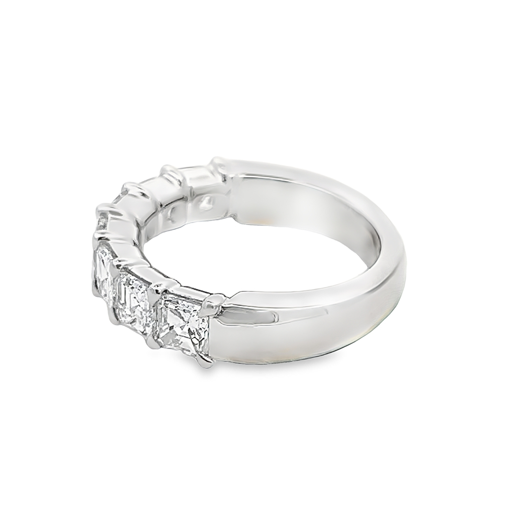 Estate Asscher Cut Diamond Wedding Band