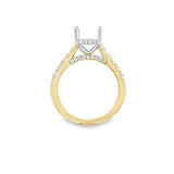 Lady's Two-Tone 14 Karat Accented Hidden Halo Ring Size 7 48 = 0.66tw