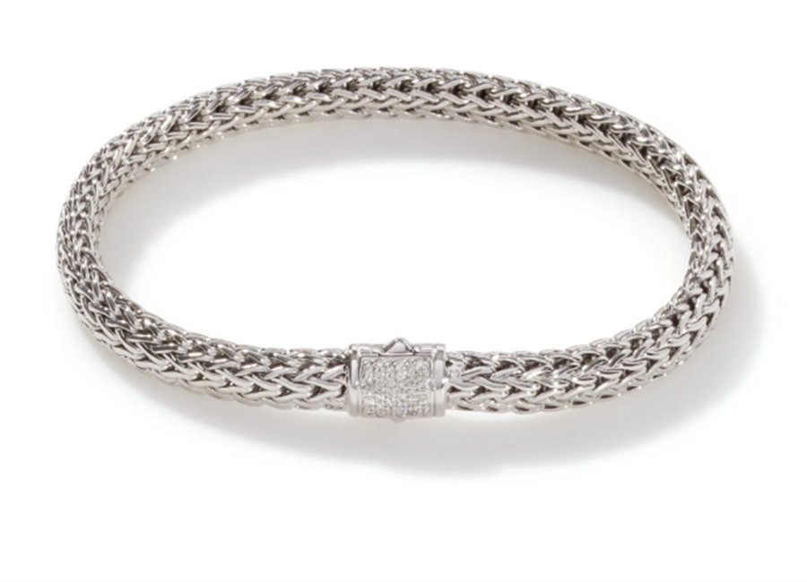 John Hardy Icon Pave Diamond Small Chain Bracelet